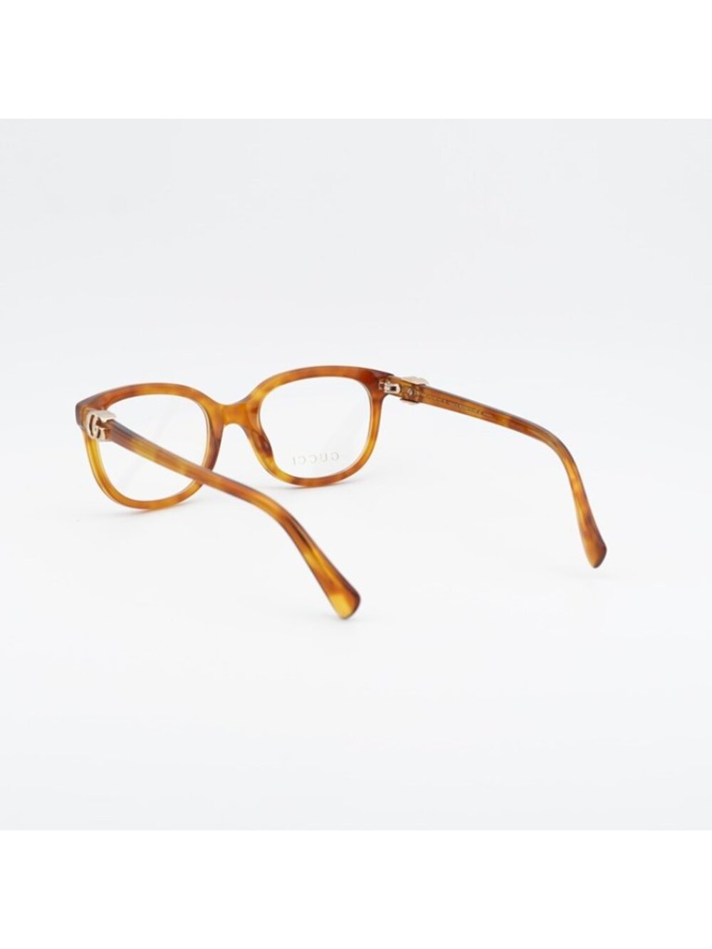 Gucci GG1075O 002 Eyeglasses Light Havana 48mm Square Frame - Picture 3 of 10